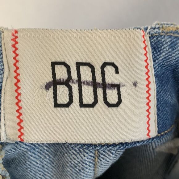 NWOT BDG Urban Outfitters Lace zip Low Rise Vintage Wash Flare Jeans Sz 25 - Picture 7 of 10